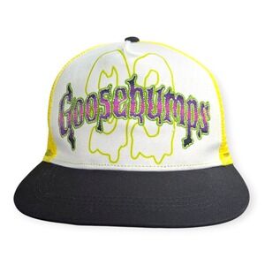 Goosebumps Headgear Classics Trucker Hat Yellow Black Snapback 90s Horror Cap